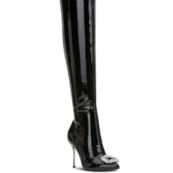 Patent Over the Knee Boots - Picture 1 of 6
